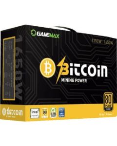 GameMax GM-1350 1350W 80+ Gold ATX Power Supply, High-Efficiency PSU for Cryptocurrency Mining with 12x PCIe 6+2 Connectors, 140mm Silent Fan, and Full Protection Suite