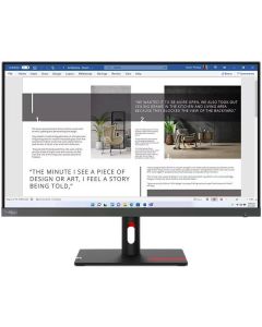 Lenovo Monitor ThinkVision S27i-30 27 inch Full HD LED 1920 x 1080 Refresh Rate 100 Hz Response Time 4 ms |VGA HDMI Black