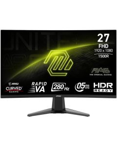 MSI MAG Gaming Curved Monitor 27 inch 276CXF FHD Rapid VA Display 1920 x 1080 280Hz Refresh Rate 0.5ms Response Time Adaptive Sync Technolgoy, 1500R Curvature, Black