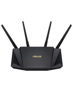ASUS RT-AX58U AX3000 Dual Band WiFi 6 (802.11ax) Router supporting MU-MIMO and OFDMA technology, with AiProtection Pro network security powered by Trend Micro™, compatible with ASUS AiMesh WiFi system