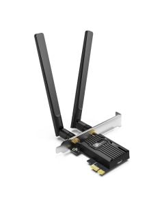 TP‑Link Archer TX55E AX3000 Wi‑Fi 6 + Bluetooth 5.2 PCIe Adapter Dual‑Band (2402 Mbps -5 GHz / 574 Mbps -2.4 GHz) with High‑Gain Antennas and Low‑Profile Bracket