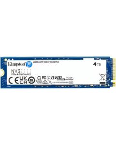 Kingston NV3 Gen4 M.2 NVMe SSD سعة 4 تيرابايت (SNV3S/4000G) - PCIe 4.0 x4، سرعة قراءة 6000 ميجابايت/ثانية، سرعة كتابة 5000 ميجابايت/ثانية