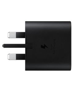 محول سفر USB-C من سامسونج بقوة 25 وات شاحن سريع (بدون كابل) - أسود