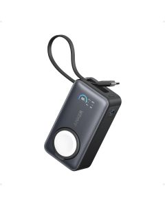 شاحن محمول مدمج ببطارية بسعة 10,000 مللي أمبير، مزود بكابل USB‑C مدمج لشحن سريع وسهل أثناء التنقل