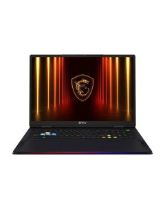 لاب توب الألعاب MSI Raider 18 HX AI A2XWIG - معالج Intel Core Ultra 9 285HX، ذاكرة RAM بسعة 64 جيجابايت، سعة تخزين SSD 2 تيرابايت، كرت شاشة NVIDIA RTX 5080 بسعة 16 جيجابايت، شاشة 18 بوصة بدقة UHD+، لوحة مفاتيح إنجليزية/عربية، اللون أسود، نظام التشغيل وين