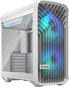 Fractal Design Torrent RGB White Tempered Glass Clear Mid‑Tower Gaming Case 