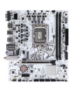لوحة أم BATTLE-AX B760M-T WIFI V21A Micro-ATX ملونة - شريحة Intel B760، مقبس LGA1700، دعم DDR5، PCIe 4.0، فتحات M.2 مزدوجة، Wi-Fi 6E، USB 3.2 Gen 2x2، إضاءة ARGB، منافذ HDMI وDisplayPort