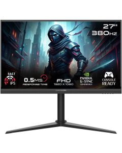 GAMEON Midnight Pro Series Gaming Monitors 27 inch FHD Fast IPS Display  1920 x 1080 380Hz Refresh Rate 0.5ms Response Time NVIDIA G-Sync & AMD FreeSync Technology, Black