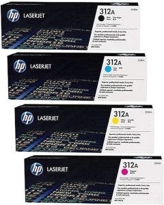 HP 312A Full Set (Black, Cyan, Yellow, Magenta) Original LaserJet Toner Cartridge