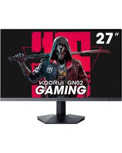 شاشة ألعاب كوروي GN02 مقاس 27 بوصة FHD VA بدقة 1920 × 1080 ومعدل تحديث 240 هرتز ووقت استجابة 1 مللي ثانية وDCI-P3 ونطاق ألوان 90% ومزامنة تكيفية وHDMI باللون الأسود