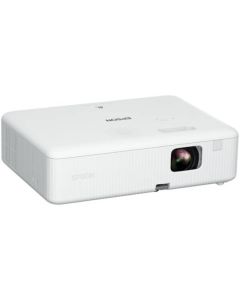 جهاز عرض Epson CO-W01 WXGA بتقنية 3LCD – سطوع 3000 لومن، مصباح UHE بقوة 188 واط (6000 ساعة)، نسبة عرض 16:10، معدل تحديث 120 هرتز، 16.77 مليون لون، HDMI 1.4، USB 2.0-A/B – اللون الأبيض | V11HA86040