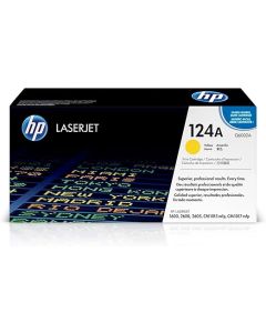 خرطوشة حبر ليزر أصلية صفراء من HP 124A (Q6002A)