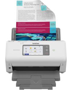 Brother ADS-4700W Wireless High-Speed Desktop Document Scanner | Duplex A4 Scanning | Large 10.9cm Intuitive Touchscreen