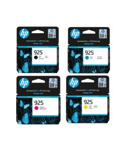 HP 925 4-Color Ink Cartridge Set (Black, Cyan, Magenta, Yellow) – Compatible with OfficeJet Pro 8123, 8120 Series, and 8130 Series