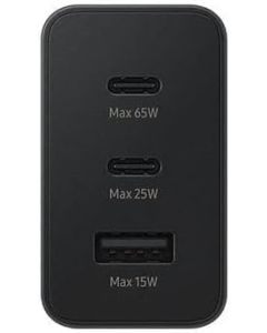 محول طاقة سامسونج 65 واط ثلاثي، أسود، EP-T6530NBEGAE