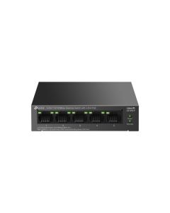 محول TP-Link LS105LP إيثرنت سريع بـ 5 منافذ، يشمل 4 منافذ PoE، بميزانية طاقة 41 واط ونطاق يصل إلى 250 مترًا