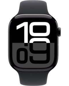 Apple Watch Series 10  42mm GPS + Cellular Always‑On Retina LTPO3 Display Jet Black Aluminum Case with Black Sport Band -Jet Black
