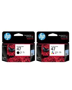 طقم خرطوشات حبر HP 47 أسود وملون لطابعة HP DeskJet Ink Advantage Ultra 4828