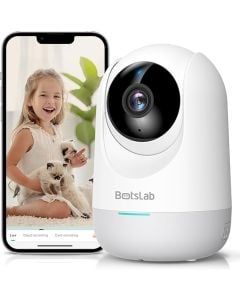 كاميرا بان/تيلت داخلية Botslab C211 – كاميرا أمان ذكية للمنزل بدقة 2K، تعمل عبر الواي فاي، مزودة بكشف الحركة والبشر، رؤية ليلية، مراقبة الأطفال، وصوت ثنائي الاتجاه