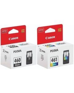 حزمة كومبو خراطيش الحبر الأصلية من كانون PG-460 باللون الأسود و CL-461 بالألوان المتعددة