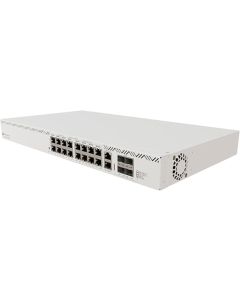 ميكروتيك CRS320-8P-8B-4S+RM: محوّل إيثرنت 16 منفذ جيجابت، يعمل بنظام RouterOS، مزوّد بـ 4 منافذ +SFP.