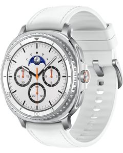 Samsung Galaxy Watch8 Classic 46mm Smartwatch, White, Bluetooth, Rotating Bezel, Cushion Design, Quick Button, 3nm Processor, Sleep & Running Coach (International Version)