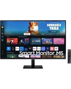 Samsung Smart Monitor LS32DM500 32 inch FHD 1,920 x 1,080 60Hz Refresh Rate 4ms(GTG) Response Time Built-In Speakers, HDR10 Black