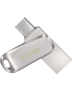 SanDisk Ultra Dual Drive Luxe USB Type-C Flash Drive - 256GB Silver