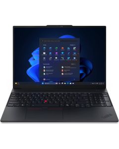  لابتوب لينوفو ThinkPad E16 الجيل الثالث بمعالج Intel Core Ultra 5 225U، ذاكرة RAM بسعة 16GB، سعة تخزين SSD 512GB، بطاقة رسومات إنتل، شاشة 16 بوصة بدقة WUXGA من نوع IPS، لوحة مفاتيح إنجليزية وعربية، اللون أسود، نظام التشغيل ويندوز 11 برو