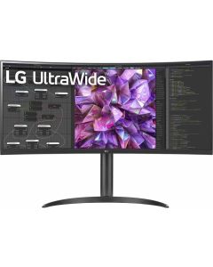 LG UltraWide Curved monitor 34 Inch 34WQ75C 3440 x 1440 IPS Refresh Rate 60Hz Response Time 5ms LAN port USB Type-C HDMI Black