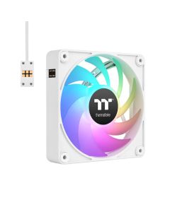 مروحة تبريد الكمبيوتر Thermaltake CT120 EX ARGB Sync (مجموعة من 3 مراوح) - لون أبيض ثلجي