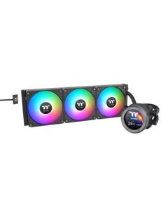 Thermaltake TH360 V2 Ultra EX ARGB Sync All-In-One Liquid Cooler 3x 120mm ARGB Fans 2.1" LCD Display - Snow Edition-Black