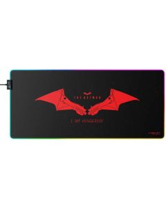 Cybeart Batman Aurora Mouse Pad Premium LED RGB Lighting Cloth Spill Proof Surface Exclusive Micro-woven Never Fray Edges with Reinforced Stitching Esports Grade Never-Slip Base XXL 