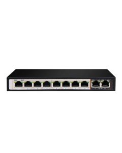 D-Link DGS-F1010P-E 10-port 10/100/1000Base-T Unmanaged Long Range 250m PoE+ Surveillance Switch with 8 PoE ports