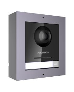 محطة باب فيديو Hikvision DS-KD8003-IME1، وحدة كاميرا فِيش آي مدمجة، دقة 1920 × 1080، وظيفة انتركم فيديو والتحكم بالوصول