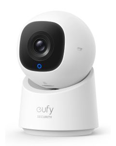 EUFY T8W11221 C220 2K Indoor Security Camera, 360° PTZ, Plugin Camera, 2.4G Wi-Fi, Human/Motion AI, Night Vision, AI Tracking, HomeBase S380 Compatible | T8W11221