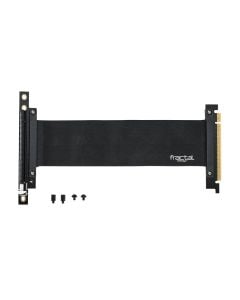 Fractal Design FLEX VRC-25 PCI-E Riser Cable Kit – FD-ACC-FLEX-VRC-25-BK – 25cm Flexible PCIe x16 Extension for GPU Vertical Mounting in PC Cases