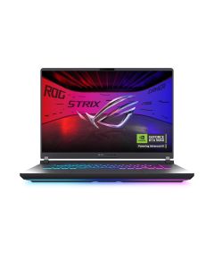 حاسوب محمول للألعاب Asus ROG Strix G16 G615LM-RV136 بمعالج Intel Core U7-255HX، ذاكرة وصول عشوائي 16 جيجابايت DDR5، تخزين SSD بسعة 512 جيجابايت، بطاقة رسومات NVIDIA RTX5060-8GB، شاشة 16 بوصة WUXGA بمعدل تحديث 165 هرتز، نظام التشغيل (Windows 11 معدل)، لوحة