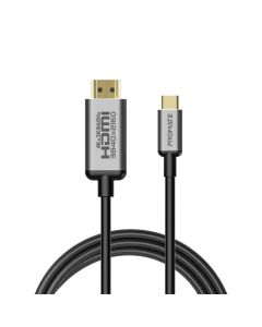 Promate HDLink-60H USB-C to HDMI Cable – 1.8 m 4K, 60 Hz UHD, flexShield PVC, Gold-Plated Connectors, Plug-and-Play, Thunderbolt 3 Compatible – Grey