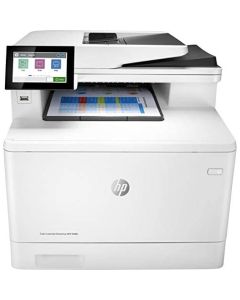 HP M480F Color LaserJet Enterprise Multifunction Printer, Up To 29ppm Print Speed, Auto Duplex, 4.3 Inch Color Touch, 50 Sheet ADF, 250 Sheets Input Tray, Print Copy Scan Fax, White