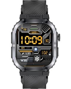 Promate SportFit Tough-Built Smartwatch with 2.01" TFT Display Active Lifestyle Management With BT Calling