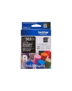 Brother LC563 Black Ink Cartridge, Yield 600 Pages