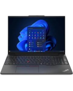 لابتوب لينوفو ثينك باد E16 مع معالج إنتل كور ألترا 5 125U، شاشة بحجم 16 بوصة WUXGA، ذاكرة وصول عشوائي 16 جيجابايت، تخزين SSD بسعة 512 جيجابايت، رسومات إنتل، لوحة مفاتيح عربية وإنجليزية، باللون الأسود، نظام التشغيل (ويندوز 11 معدّل)