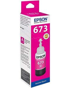 Epson 673 Magenta Original Ink Bottle for EcoTank Printers L1800, L800, L805, L810, L850 | T6733