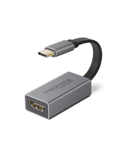 محول بروميت ميديا لينك-إتش 1 من يو إس بي-سي إلى إتش دي إم آي 4K - دقة عالية 4K بتردد 30 هرتز، توصيل وتشغيل، يو إس بي-سي قابل للعكس، صغير الحجم ومتين - رمادي
