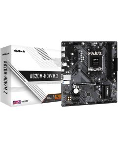 اللوحة الأم ASROCK A620M-HDV / M.2 + AMD تدعم معالجات AMD Socket AM5 Ryzen 7000 Series ، وتدعم DDR5 7200 + ميجاهرتز (OC)