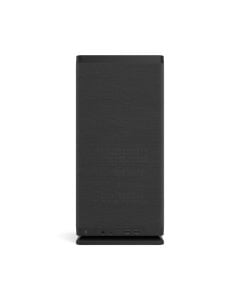 Fractal Design Mood Mini-ITX أسود - هيكل عمودي مغطى بالقماش، وحدة معالجة رسومات 325 مم، مروحة علوية 180 مم، رافع PCIe 4.0، USB-C 20 جيجابت في الثانية