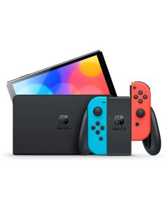 Nintendo Switch OLED Console Neon Blue & Red Joy Con