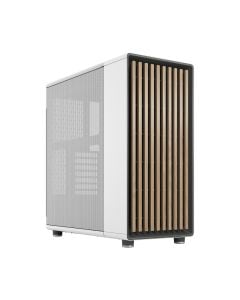 صندوق حاسوب متوسط الحجم Fractal Design North بزجاج مقوّى أبيض