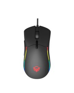 ماوس الألعاب Meetion GM19، مستشعر بصري 4000 نقطة في البوصة، إضاءة خلفية RGB، 6 أزرار قابلة للبرمجة، USB سلكي مريح، التوصيل والتشغيل